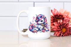 Colorful Baby Unicorn with Clue PNG Product Image 2