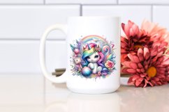Colorful Baby Unicorn with Clue PNG Product Image 2
