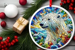 Round Christmas Ornament Sublimation|Clipart Product Image 1