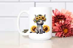 Whimsical Flowers,Baby Zebra |Clipart Product Image 2