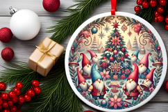 Round Christmass Ornament PNG Product Image 2