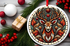 Round Christmass Ornament PNG Product Image 2