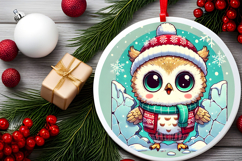 Round Christmass Ornament PNG Product Image 2