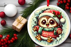 Round Christmass Ornament PNG Product Image 2