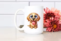 Funny Golden Retriever Sitting Up | Sublimation | Clipart Product Image 2