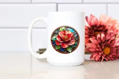 Stained Camellia Wood Splash | Sublimation Clipart Product Image 2