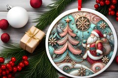 Round Christmas Ornament Sublimation|Clipart Product Image 2