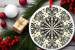 Round Christmass Ornament PNG Product Image 2
