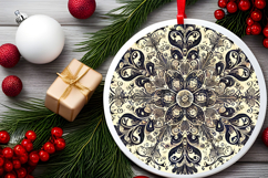 Round Christmass Ornament PNG Product Image 2