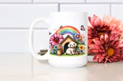 Watercolor DOG House | Large Flower Clipart Product Image 2