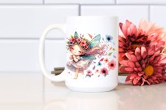 Cute Fairy Tumbling with Flower Petals Sublimation Clipart Product Image 2