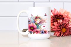 Cute Fairy Tumbling with Flower Petals Sublimation Clipart Product Image 2