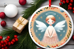 Round Christmass Ornament PNG Product Image 2