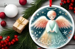 Round Christmas Ornament Sublimation|Clipart Product Image 1