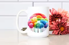 Colorful Rainbow Trees, Transparent PNG Product Image 2