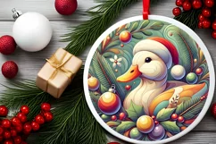 Round Christmas Ornament Sublimation|Clipart Product Image 1