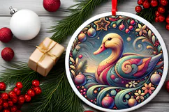Round Christmass Ornament PNG Product Image 2