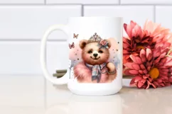 Vintage Funny Bear Watercolor Clipart Product Image 2