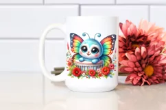 Smiling Baby Butterfly with Cradle | Cute Colorful Clipart Product Image 2