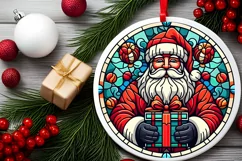 Round Christmas Ornament Sublimation|Clipart Product Image 1