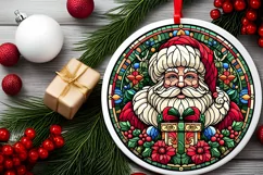Round Christmas Ornament Sublimation|Clipart Product Image 1