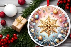 Round Christmas Ornament Sublimation|Clipart Product Image 2