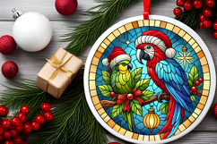 Round Christmass Ornament PNG Product Image 2
