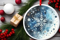 Round Christmas Ornament Sublimation|Clipart Product Image 2