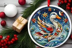 Round Christmas Ornament Sublimation|Clipart Product Image 2