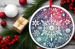 Round Christmas Ornament Sublimation|Clipart Product Image 2