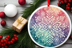 Round Christmas Ornament Sublimation|Clipart Product Image 2