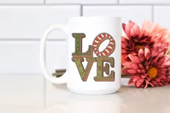 Love Christmas Retro Colorful Png Product Image 2