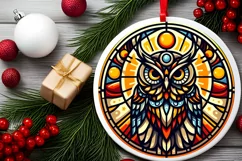 Round Christmas Ornament Sublimation|Clipart Product Image 1