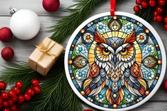 Round Christmas Ornament Sublimation|Clipart Product Image 1