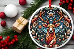 Round Christmas Ornament Sublimation|Clipart Product Image 1