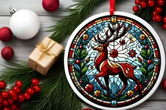 Round Christmas Ornament Sublimation|Clipart Product Image 1