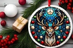 Round Christmas Ornament Sublimation|Clipart Product Image 1