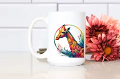Vibrant Watercolor Giraffe, Transparent PNG Product Image 2