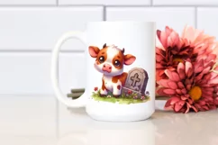 Cute Vibrant Baby Cow | Simple Clipart Product Image 2