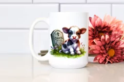 Cute Vibrant Baby Cow | Simple Clipart Product Image 2