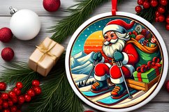 Round Christmas Ornament Sublimation|Clipart Product Image 2