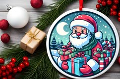 Round Christmas Ornament Sublimation|Clipart Product Image 2