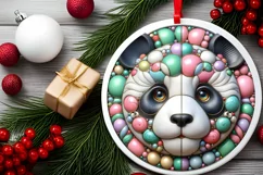 Round Christmas Ornament Sublimation|Clipart Product Image 2