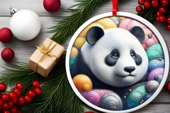 Round Christmas Ornament Sublimation|Clipart Product Image 2