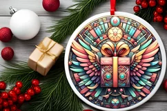 Round Christmas Ornament Sublimation|Clipart Product Image 2