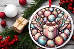 Round Christmas Ornament Sublimation|Clipart Product Image 2