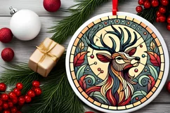 Round Christmas Ornament Sublimation|Clipart Product Image 2