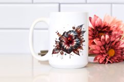 Glossy Hibiscus Shiny Material Sublimation Clipart Product Image 2