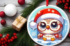 Round Christmass Ornament PNG Product Image 2