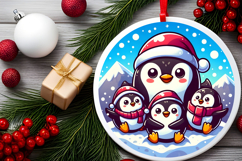 Round Christmass Ornament PNG Product Image 2